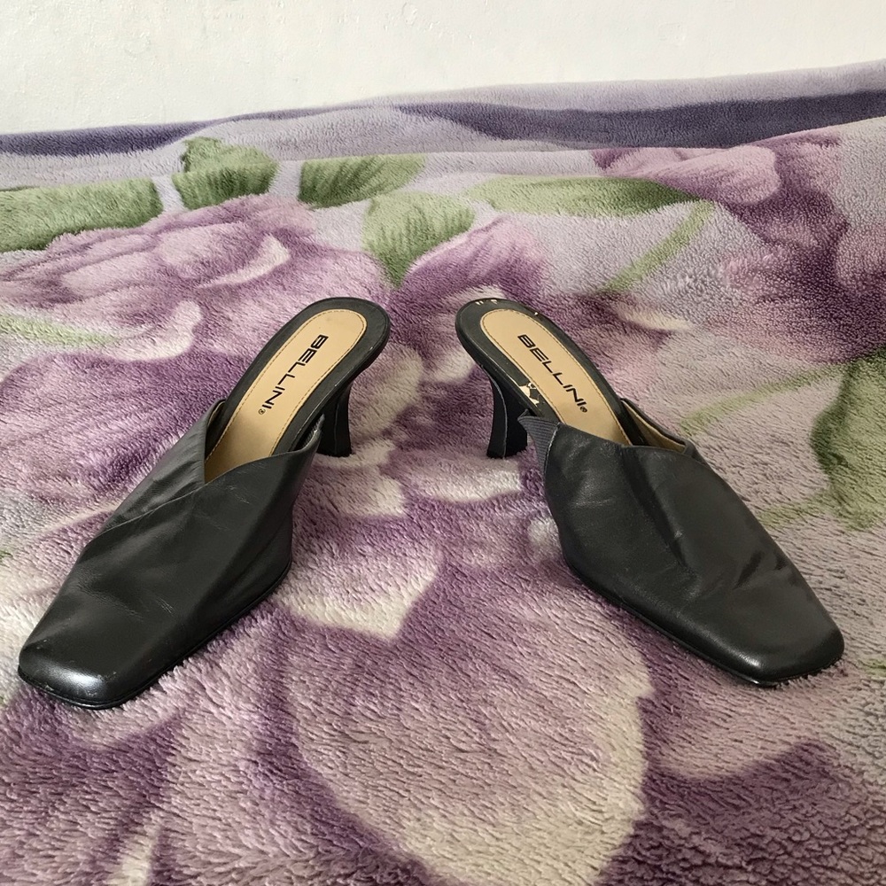 Bellini Heeled Leather Mules - Picture 5 of 13